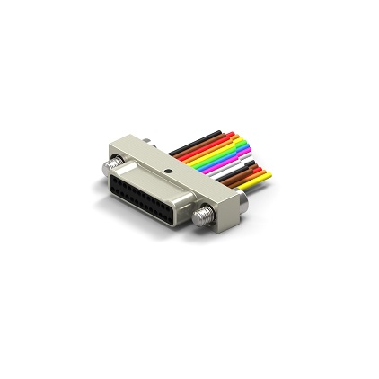Wired Dual Row Single Ended Metal Shell Connector