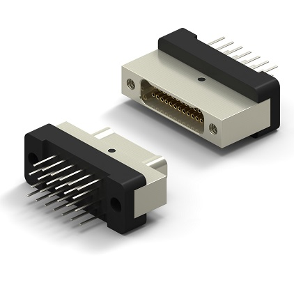 Vertical Dual Row Plated Thru Hole Metal Shell (Style 6) Connector